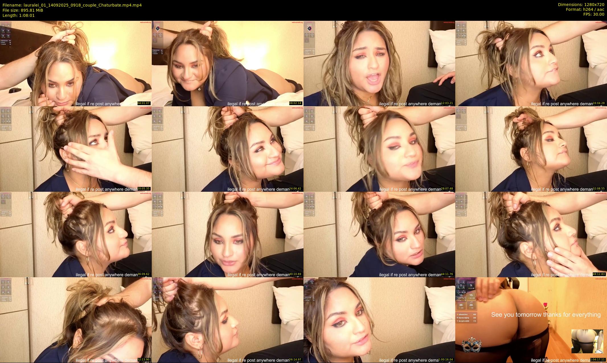 lauralei_01 — 69 minute Chaturbate couple cam show recording, 720p, Sep 14, 2025