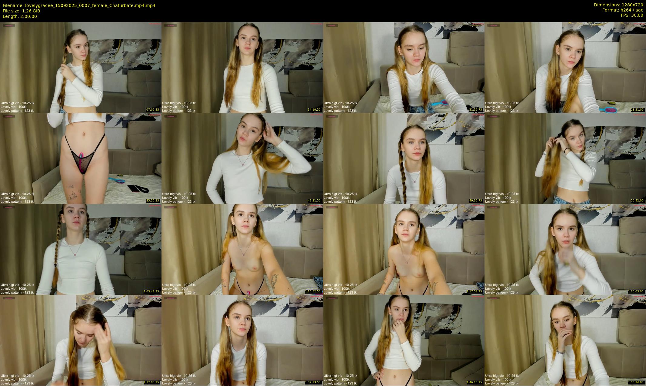 lovelygracee — 120 minute Chaturbate female cam show recording, 720p, Sep 15, 2025