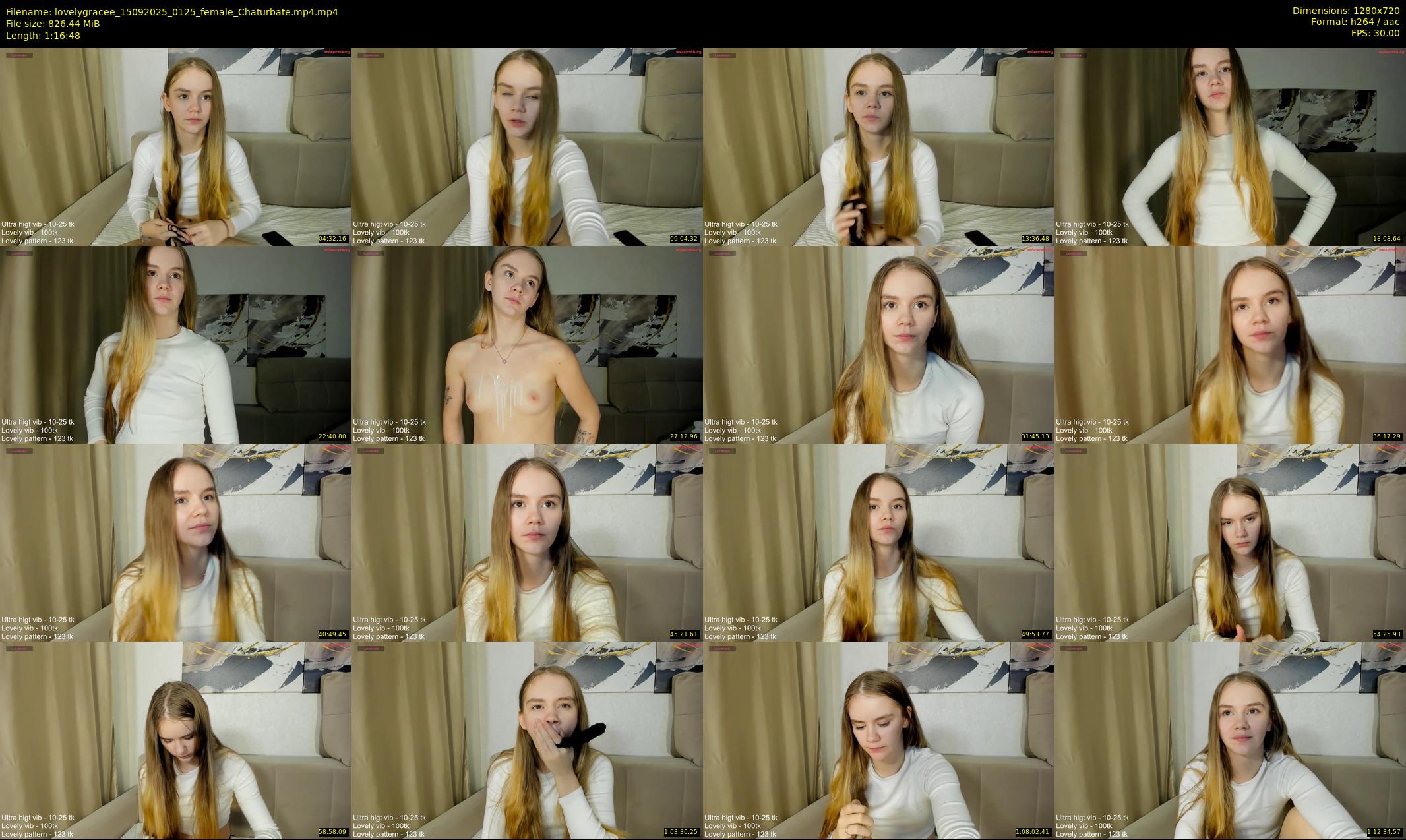 lovelygracee — 77 minute Chaturbate female cam show recording, 720p, Sep 15, 2025