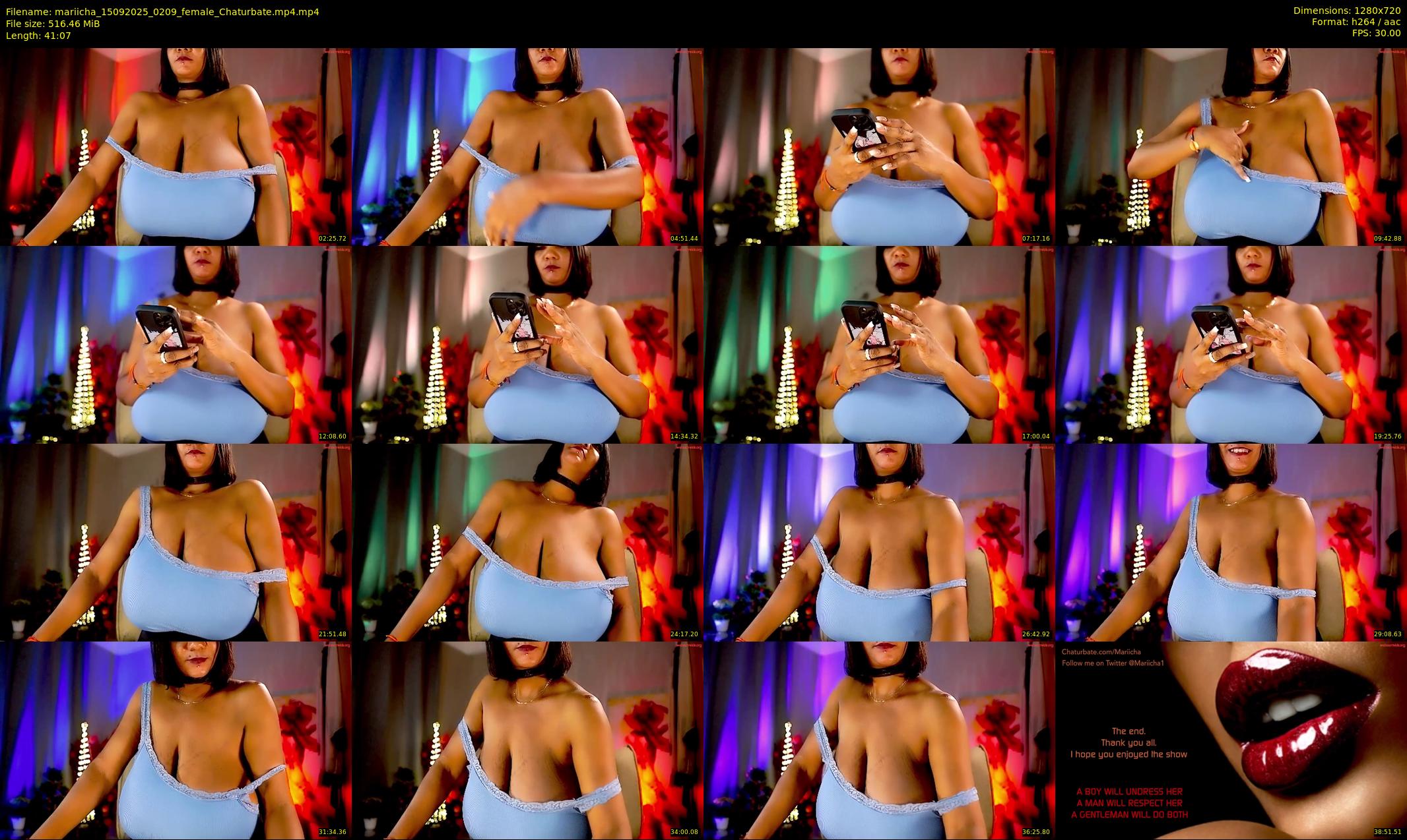 mariicha — 42 minute Chaturbate female cam show recording, 720p, Sep 15, 2025