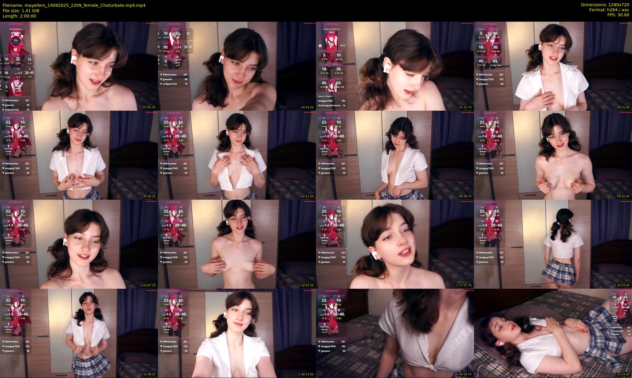 mayellers — 120 minute Chaturbate female cam show recording, 720p, Sep 14, 2025