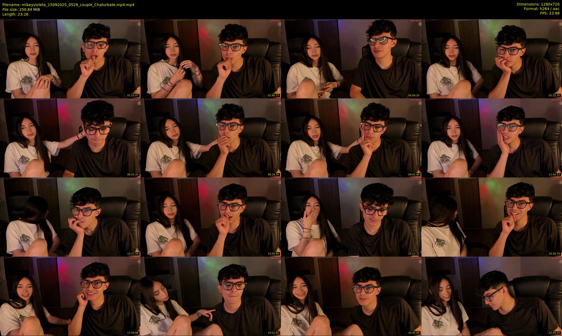 mikeyvioleta — 24 minute Chaturbate couple cam show recording, 720p, Sep 15, 2025