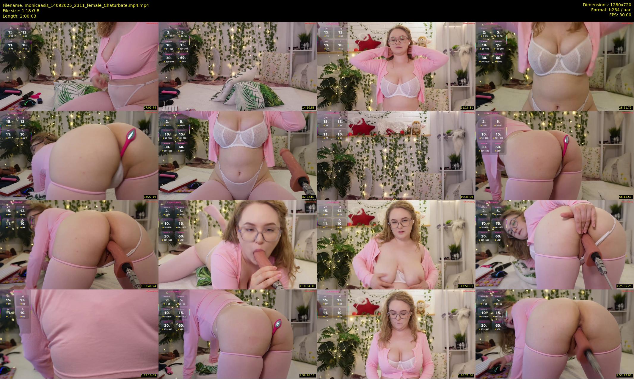 monicaasis — 121 minute Chaturbate female cam show recording, 720p, Sep 14, 2025