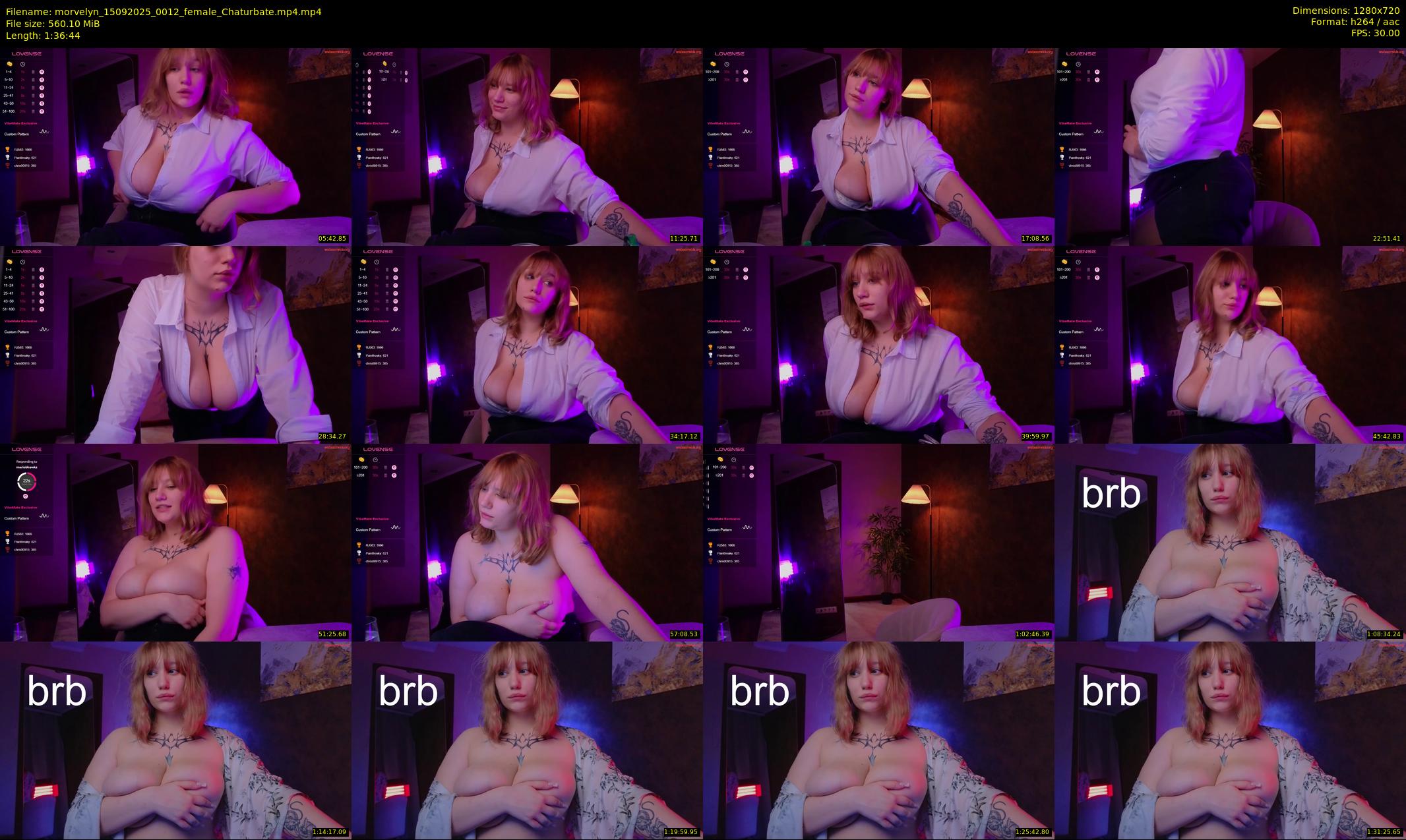 morvelyn — 97 minute Chaturbate female cam show recording, 720p, Sep 15, 2025