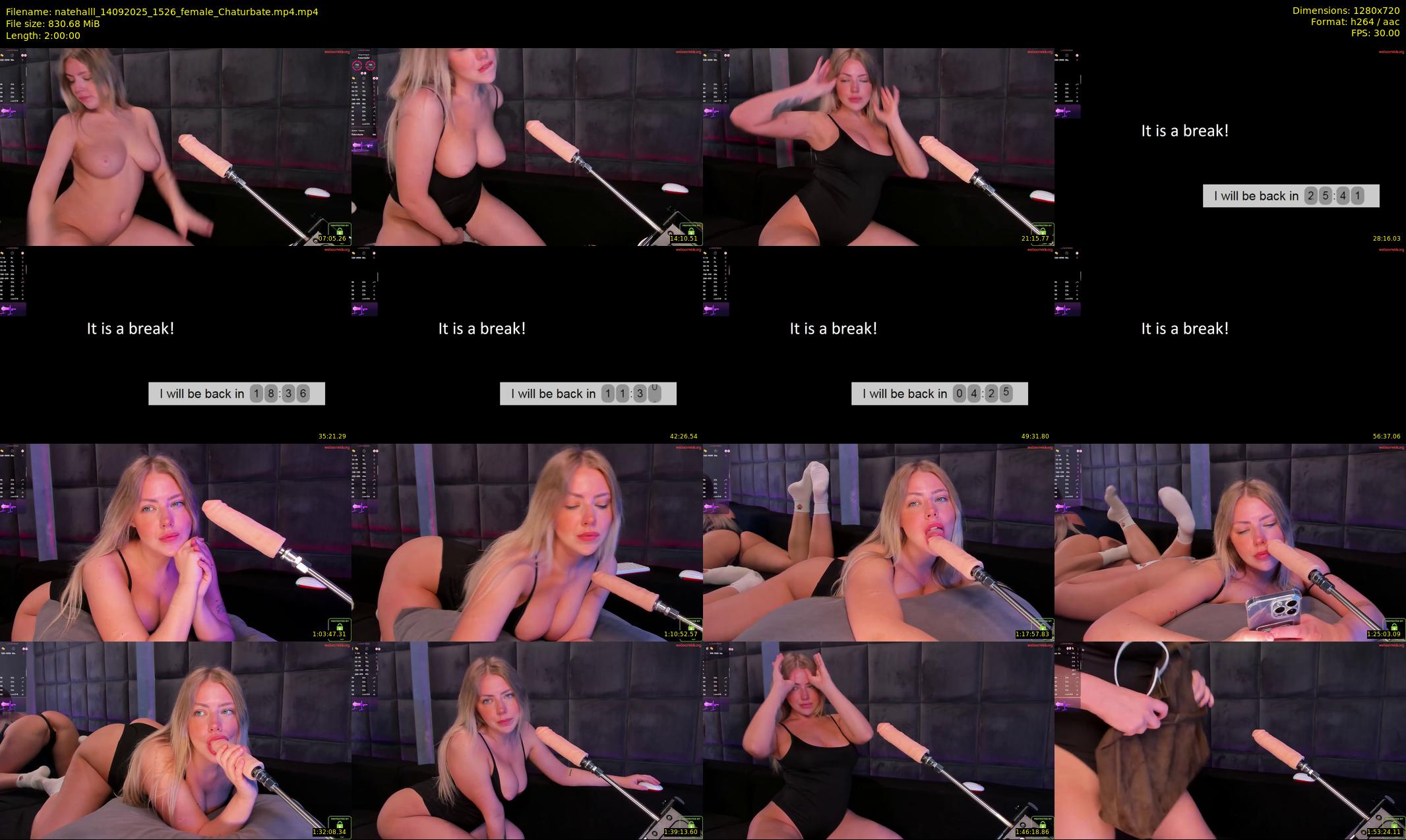 natehalll — 120 minute Chaturbate female cam show recording, 720p, Sep 14, 2025