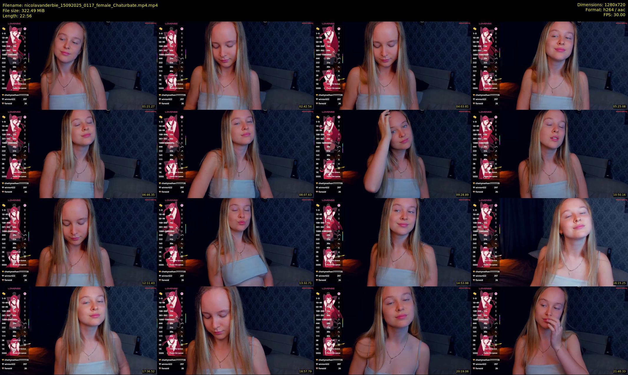 nicolavanderbie — 23 minute Chaturbate female cam show recording, 720p, Sep 15, 2025