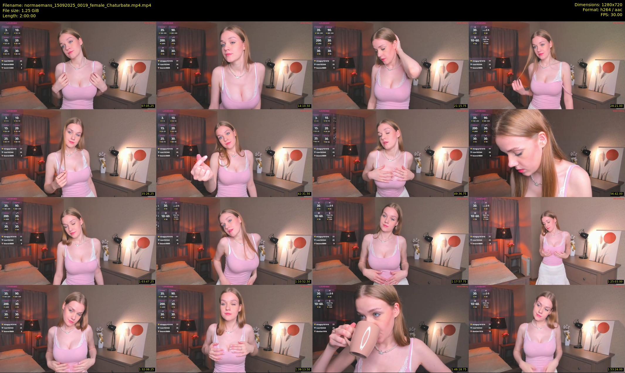normaemans — 120 minute Chaturbate female cam show recording, 720p, Sep 15, 2025