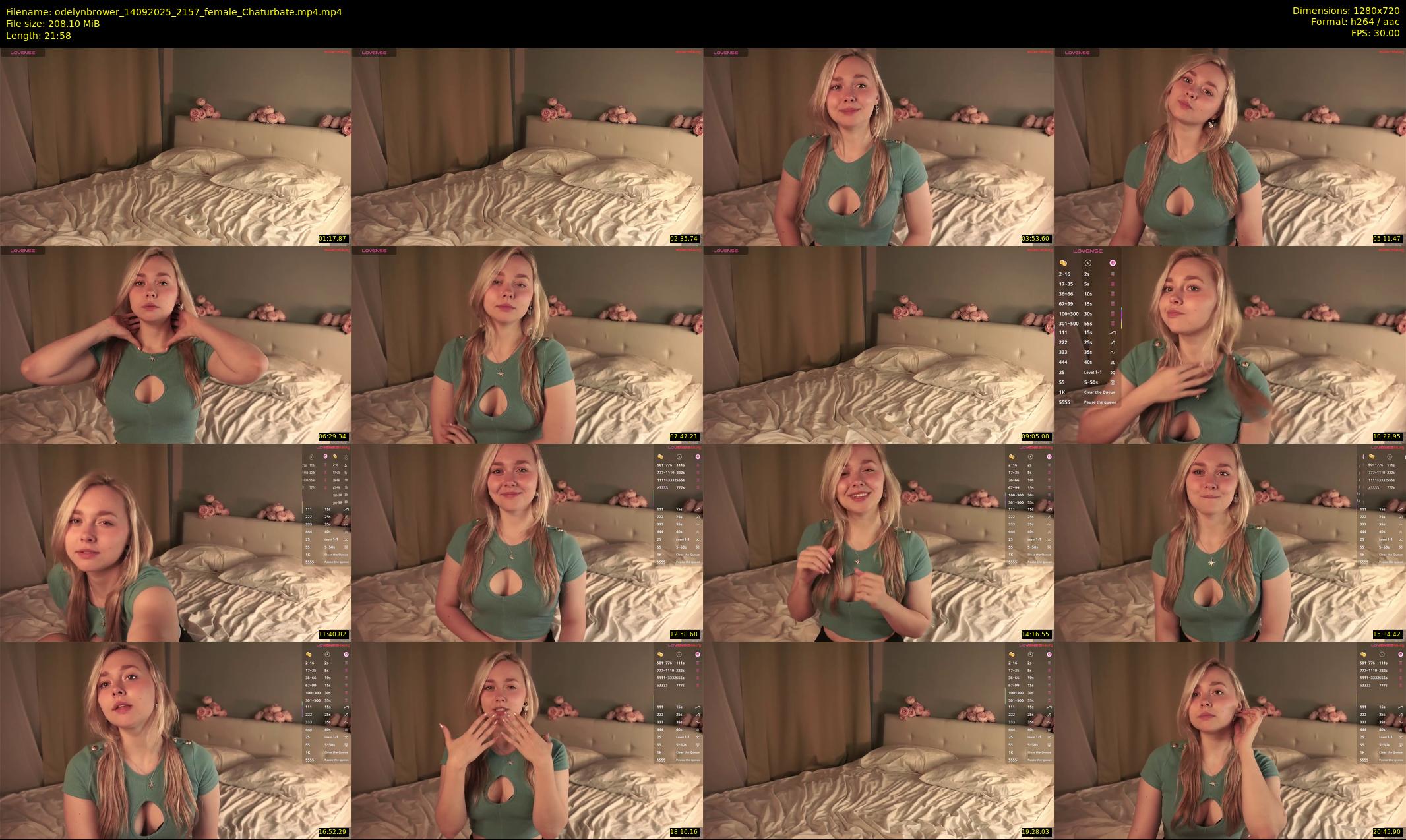 odelynbrower — 22 minute Chaturbate female cam show recording, 720p, Sep 14, 2025