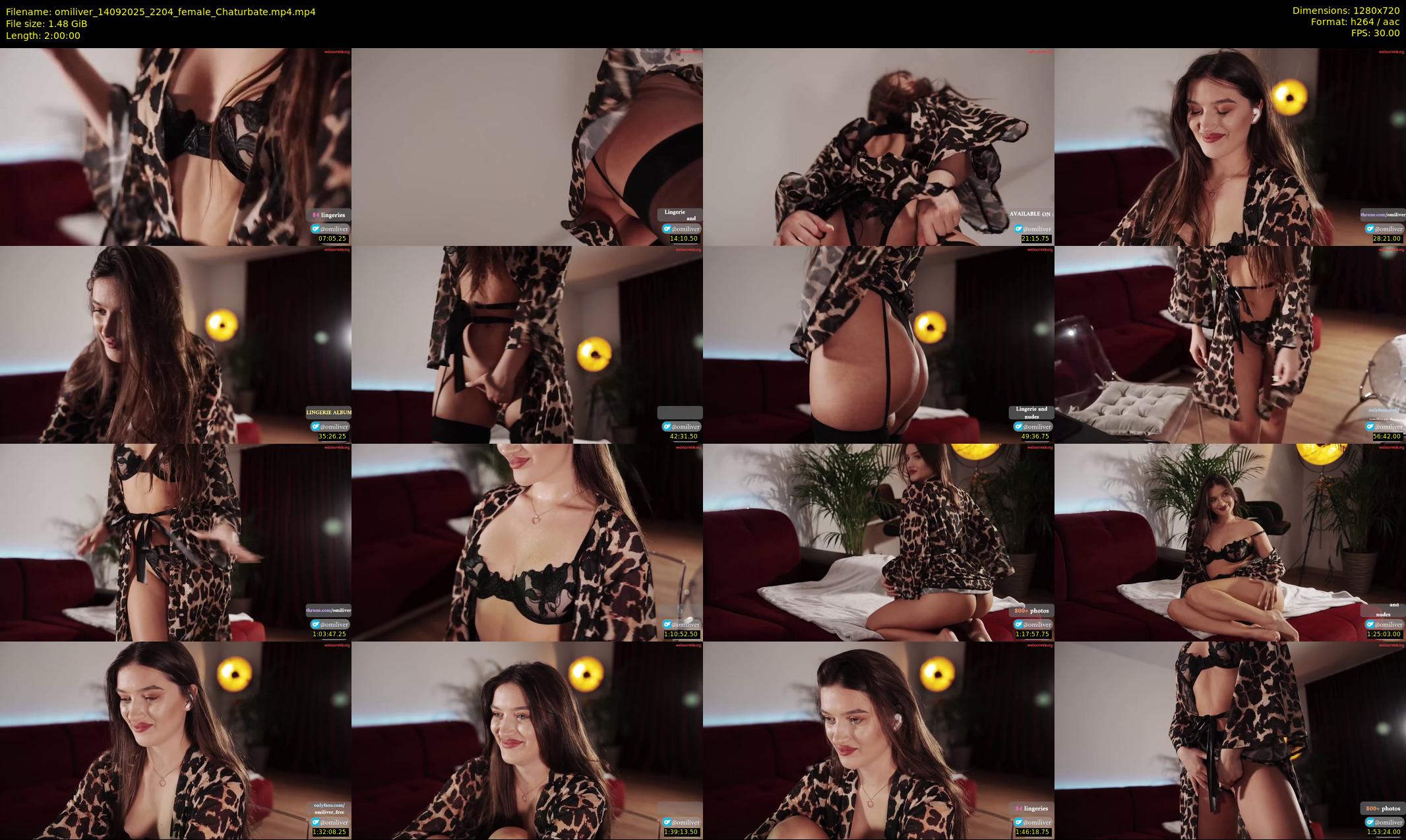omiliver — 120 minute Chaturbate female cam show recording, 720p, Sep 14, 2025