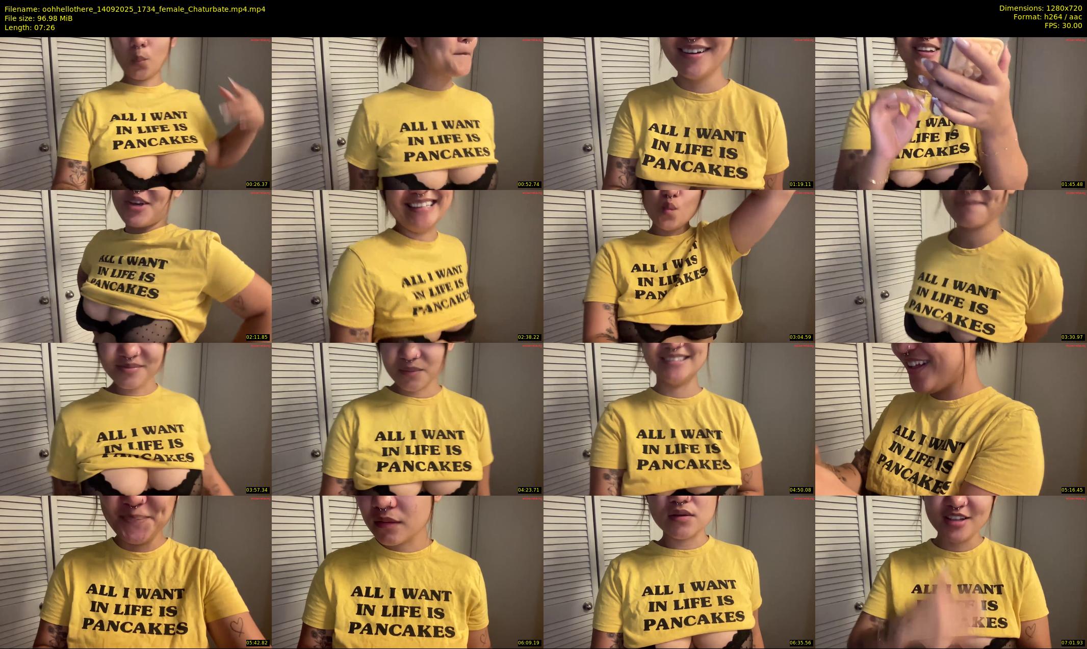 oohhellothere — 8 minute Chaturbate female cam show recording, 720p, Sep 14, 2025