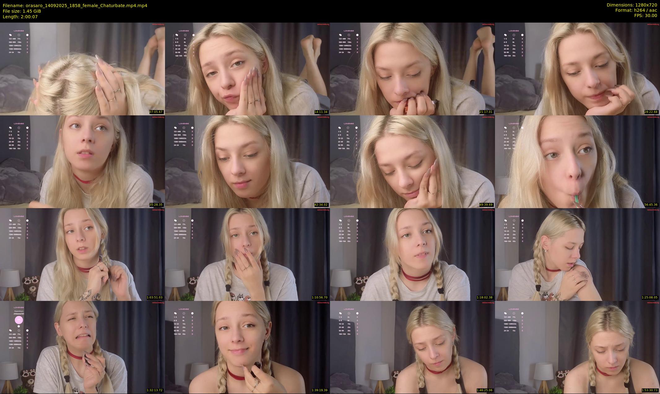 orasaro — 121 minute Chaturbate female cam show recording, 720p, Sep 14, 2025