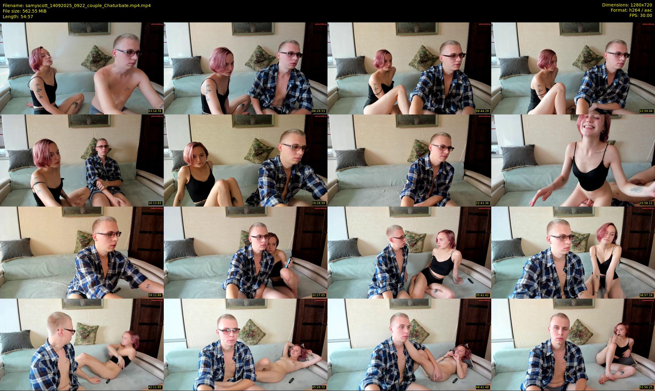 samyscott — 55 minute Chaturbate couple cam show recording, 720p, Sep 14, 2025