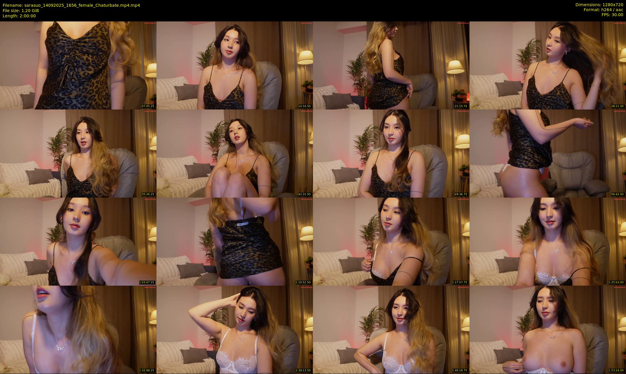 sarasuo — 120 minute Chaturbate female cam show recording, 720p, Sep 14, 2025