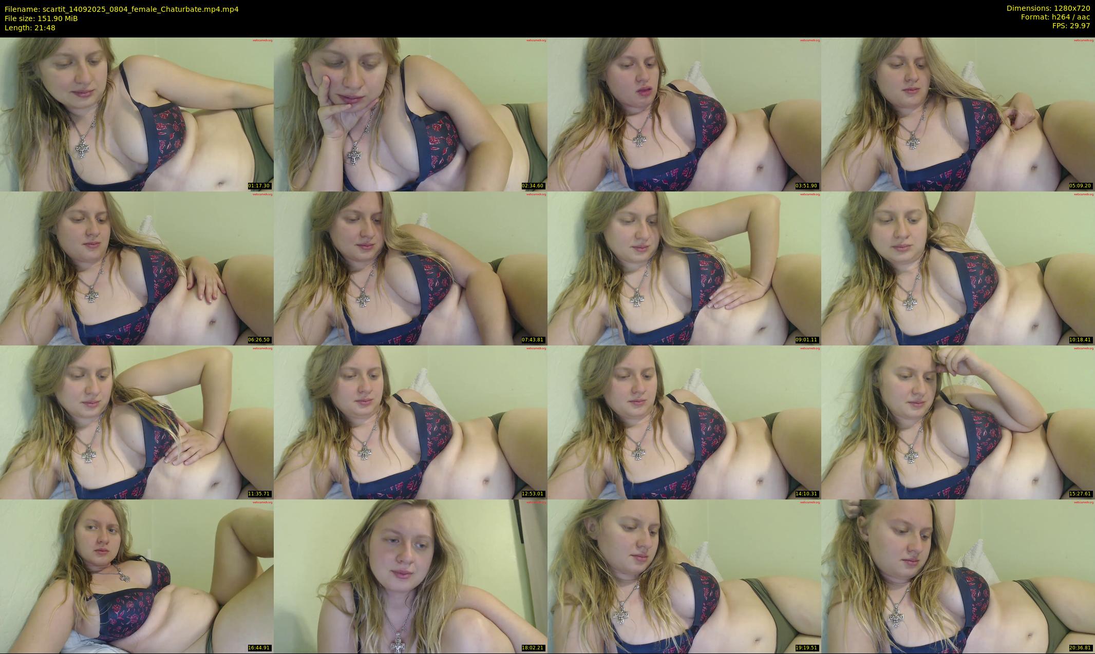 scartit — 22 minute Chaturbate female cam show recording, 720p, Sep 14, 2025