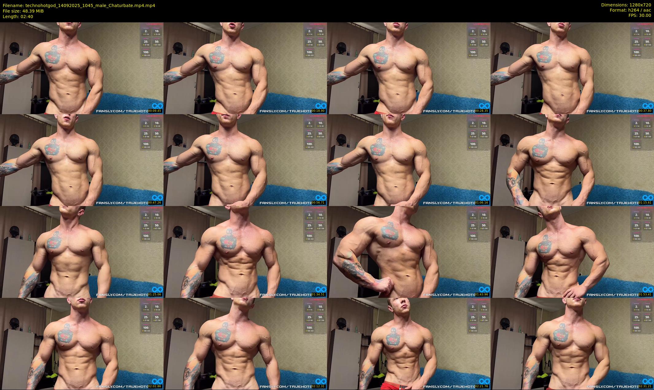 technohotgod — 3 minute Chaturbate male cam show recording, 720p, Sep 14, 2025
