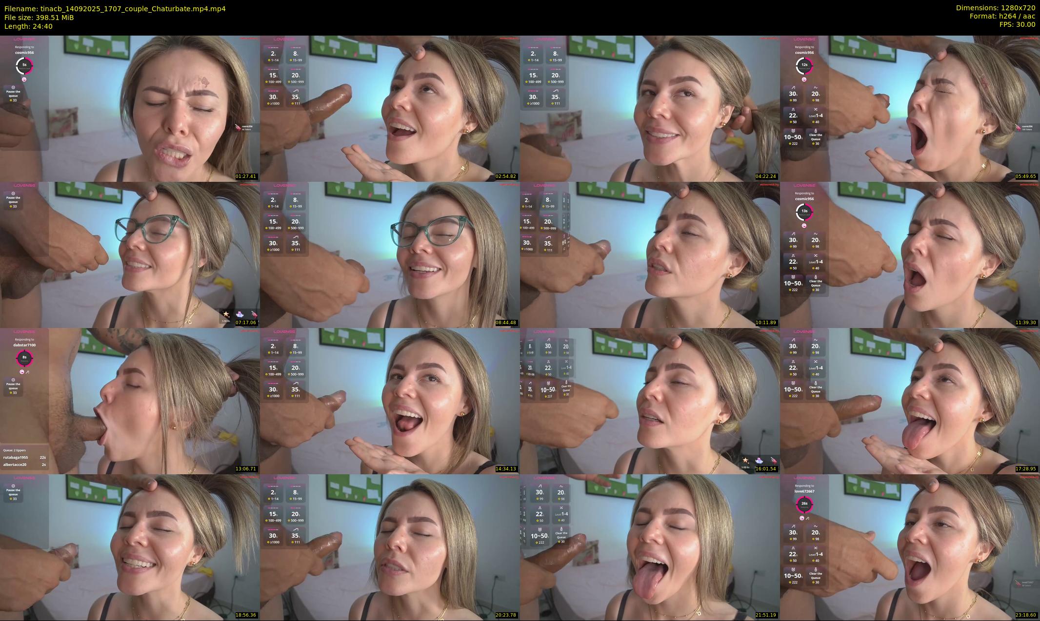 tinacb — 25 minute Chaturbate female cam show recording, 720p, Sep 14, 2025