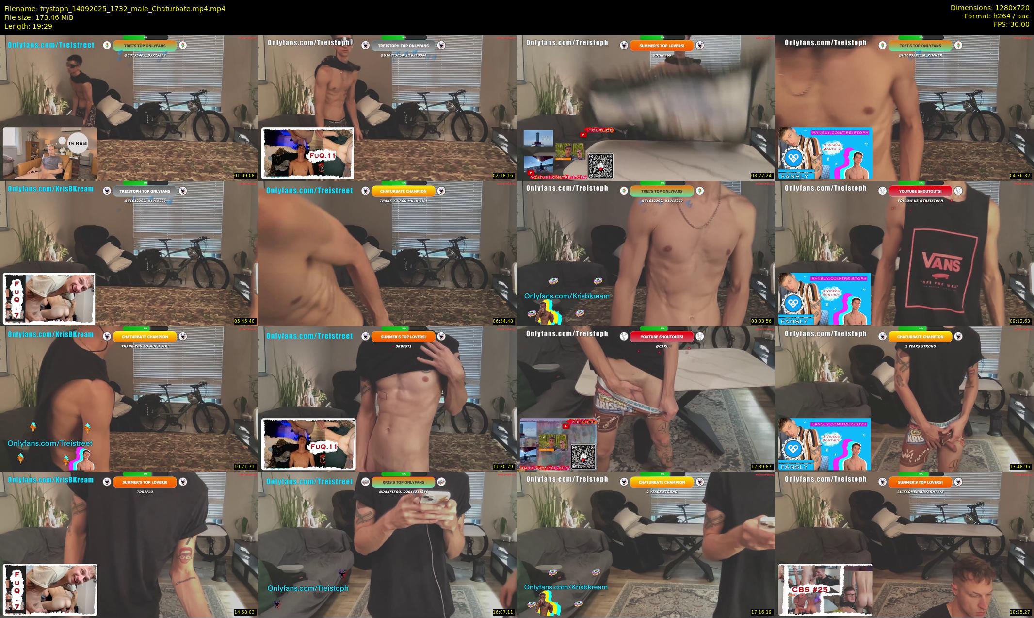 trystoph — 20 minute Chaturbate male cam show recording, 720p, Sep 14, 2025
