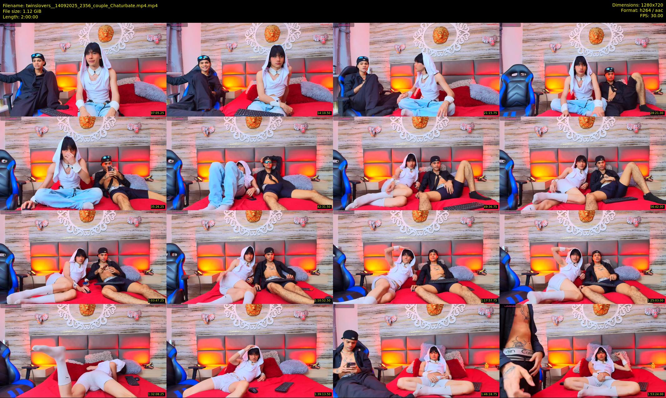 twinslovers_ — 120 minute Chaturbate couple cam show recording, 720p, Sep 14, 2025