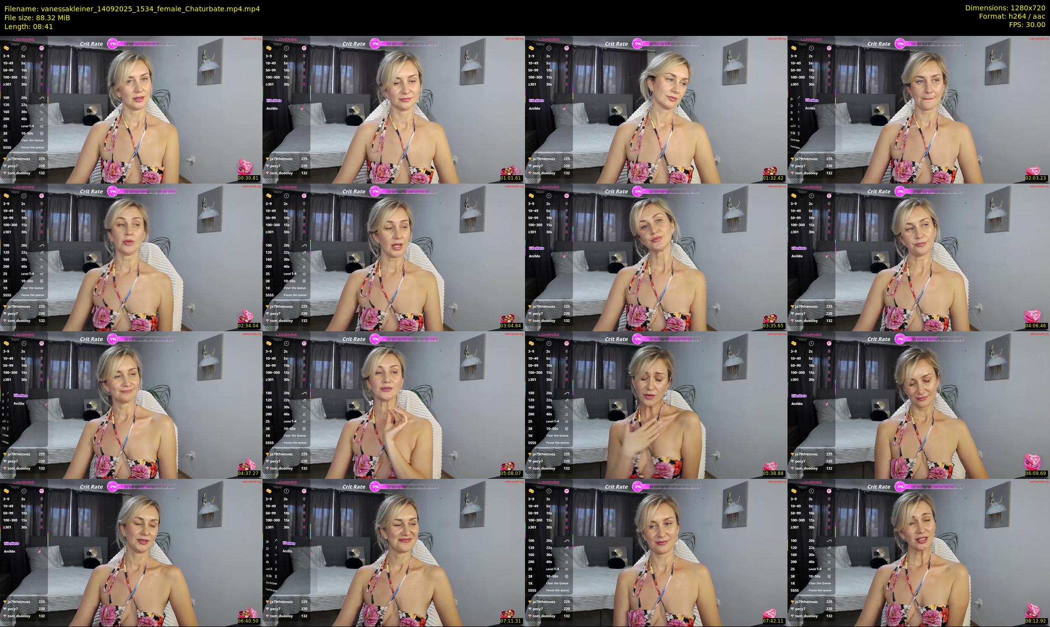 vanessakleiner — 9 minute Chaturbate female cam show recording, 720p, Sep 14, 2025