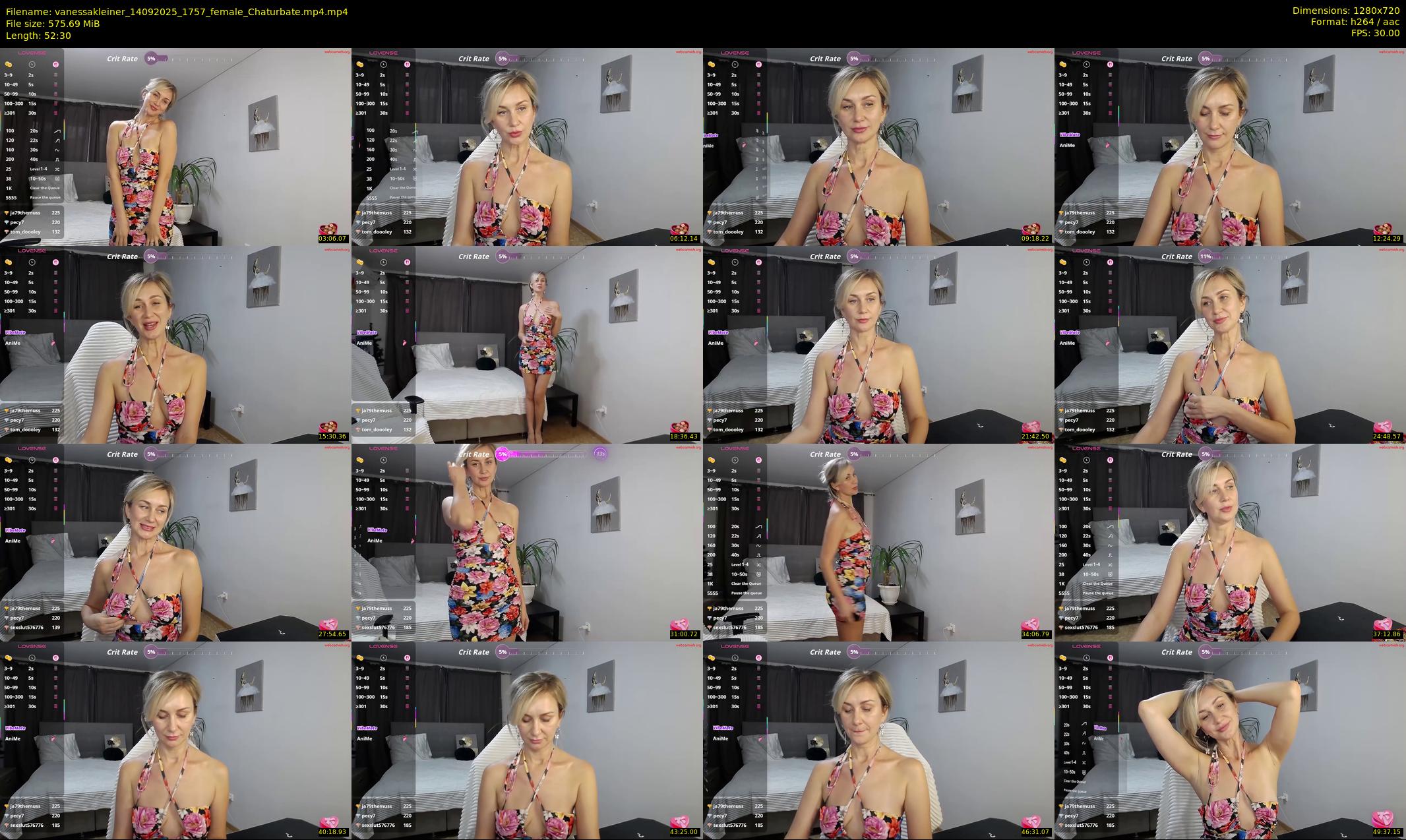 vanessakleiner — 53 minute Chaturbate female cam show recording, 720p, Sep 14, 2025