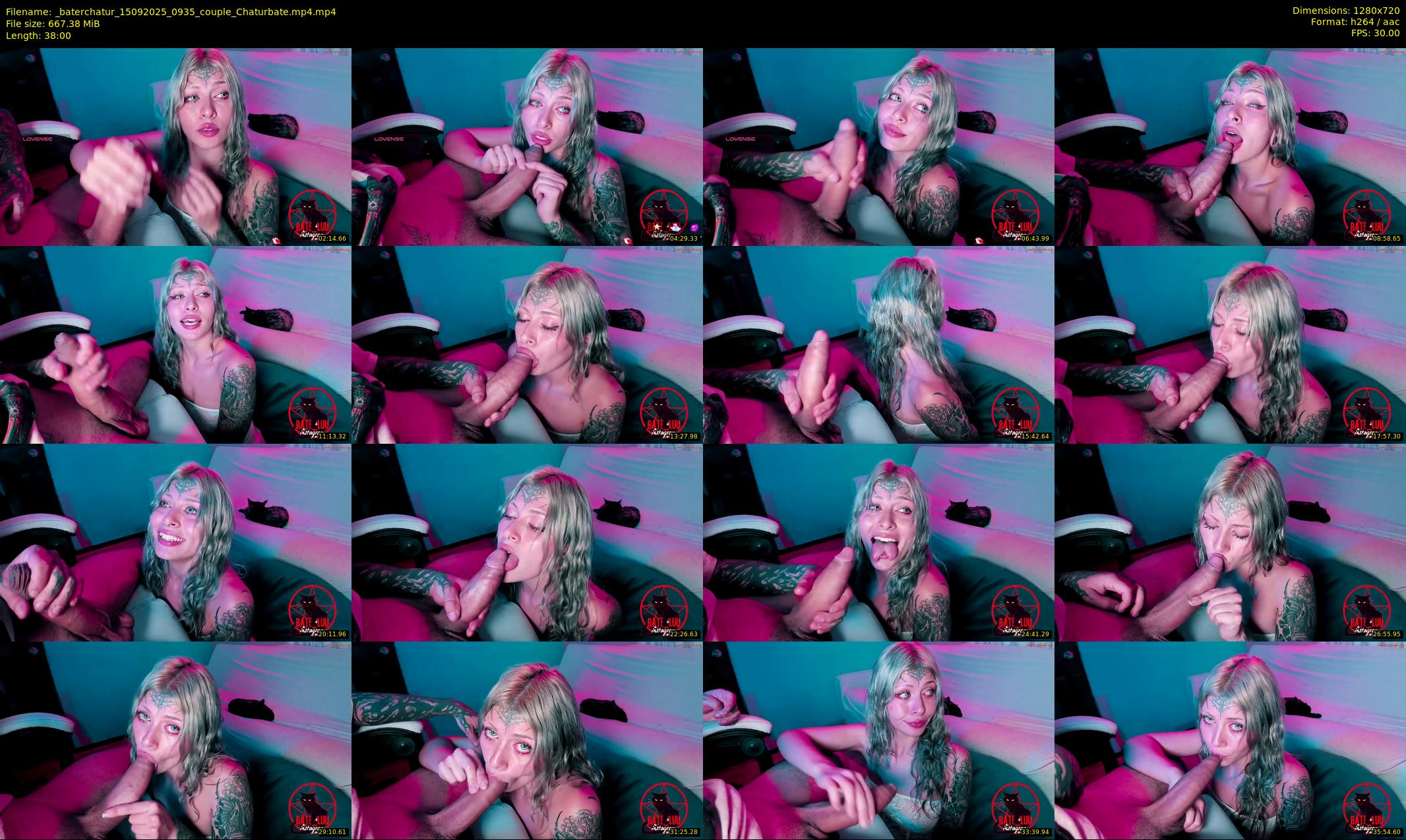 _baterchatur — 38 minute Chaturbate couple cam show recording, 720p, Sep 15, 2025