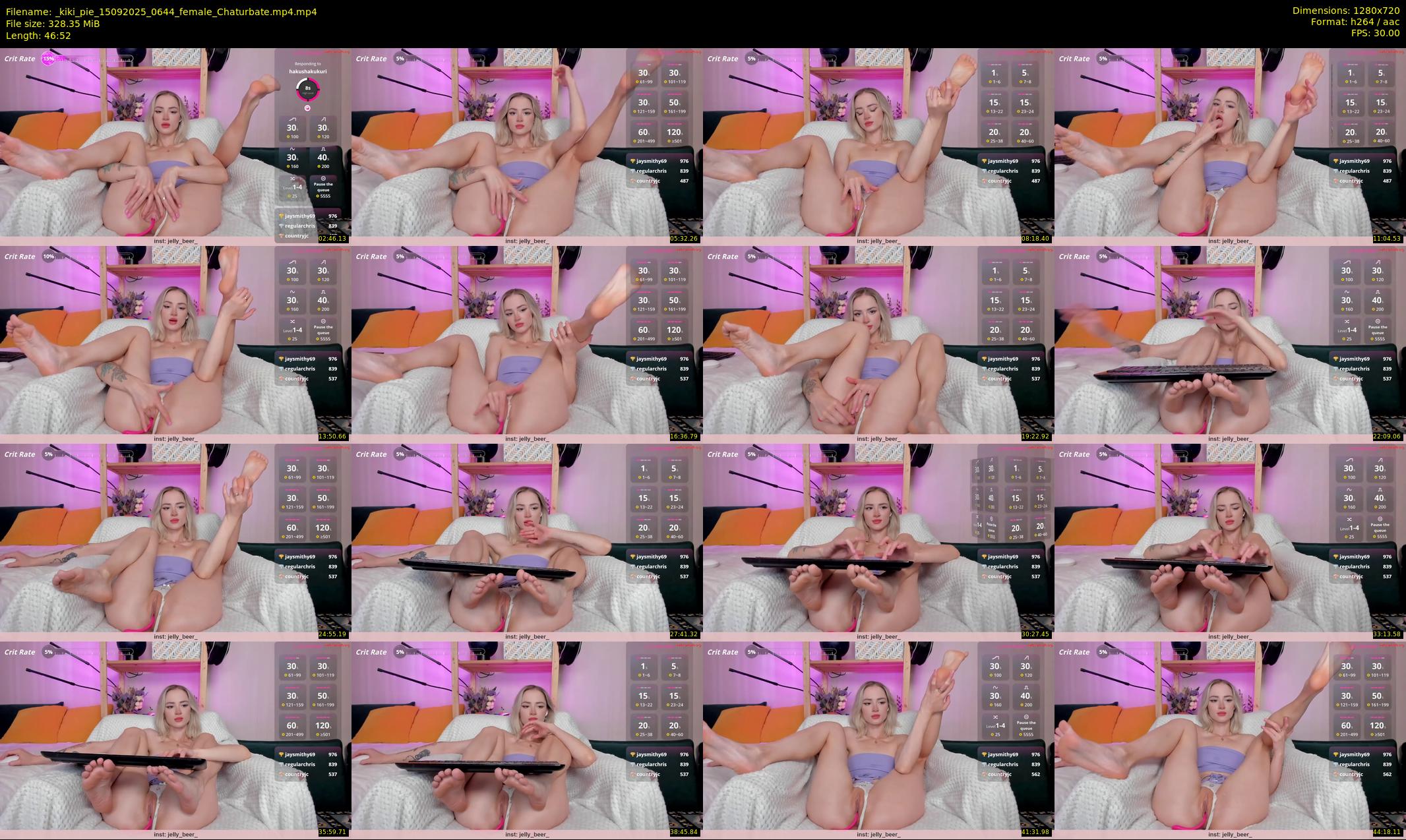 _kiki_pie — 47 minute Chaturbate female cam show recording, 720p, Sep 15, 2025