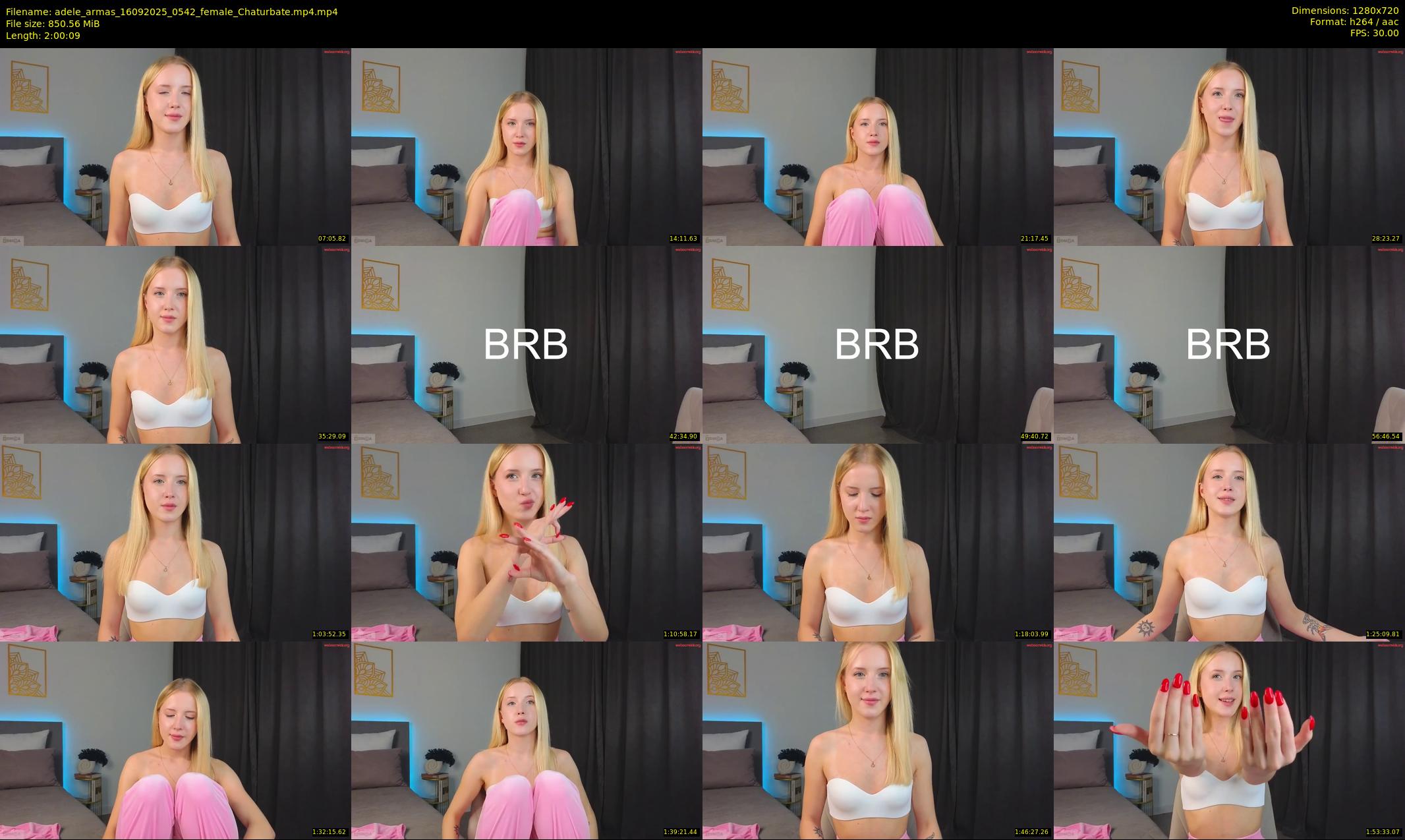 adele_armas — 121 minute Chaturbate female cam show recording, 720p, Sep 16, 2025