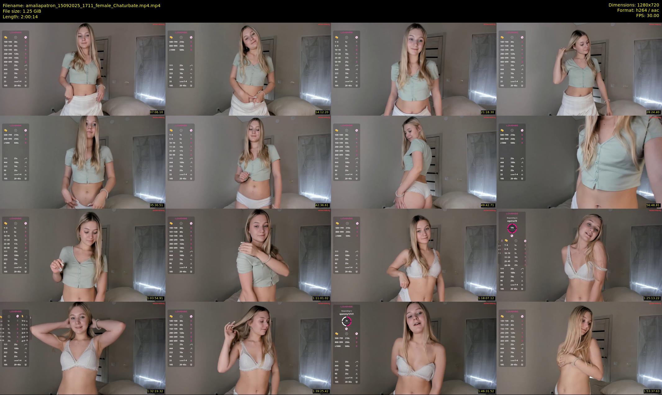 amaliapatron — 121 minute Chaturbate female cam show recording, 720p, Sep 15, 2025
