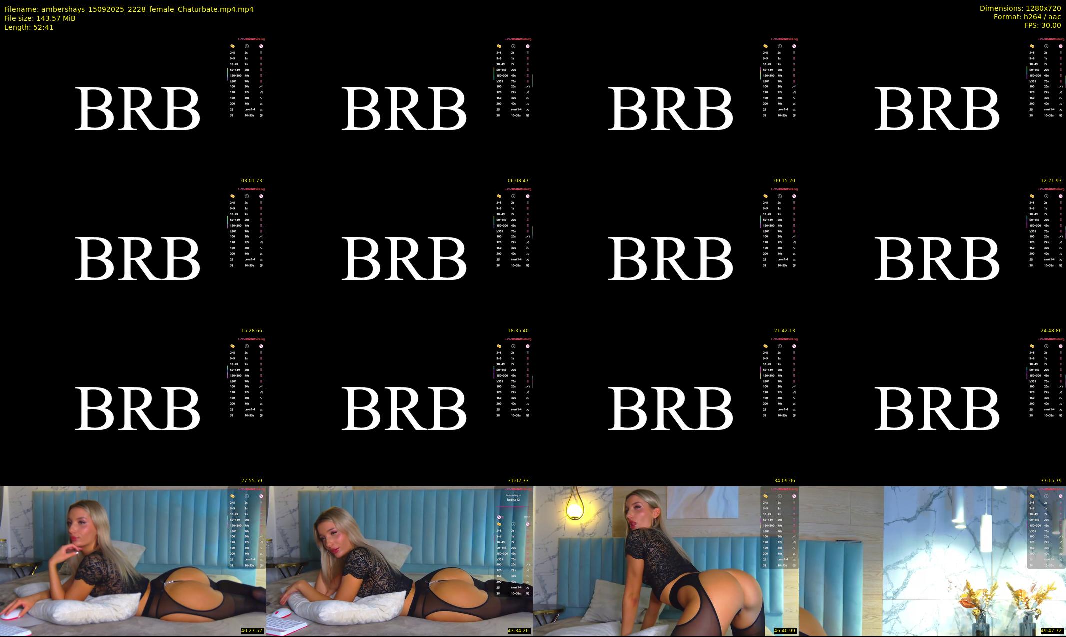 ambershays — 53 minute Chaturbate female cam show recording, 720p, Sep 15, 2025