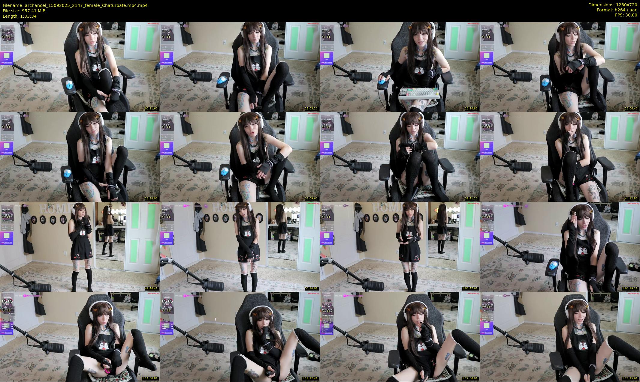 archancel — 94 minute Chaturbate female cam show recording, 720p, Sep 15, 2025