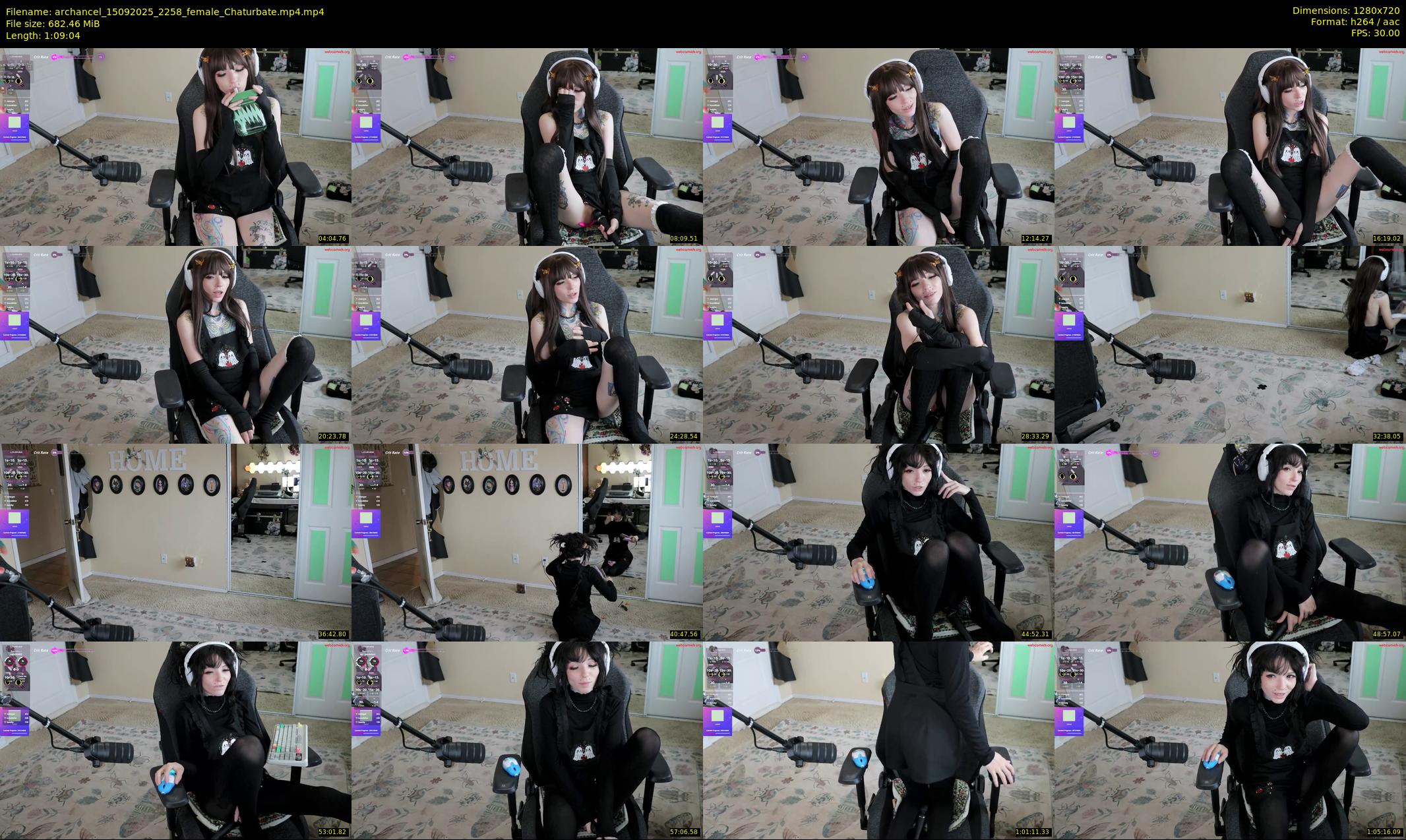 archancel — 70 minute Chaturbate female cam show recording, 720p, Sep 15, 2025