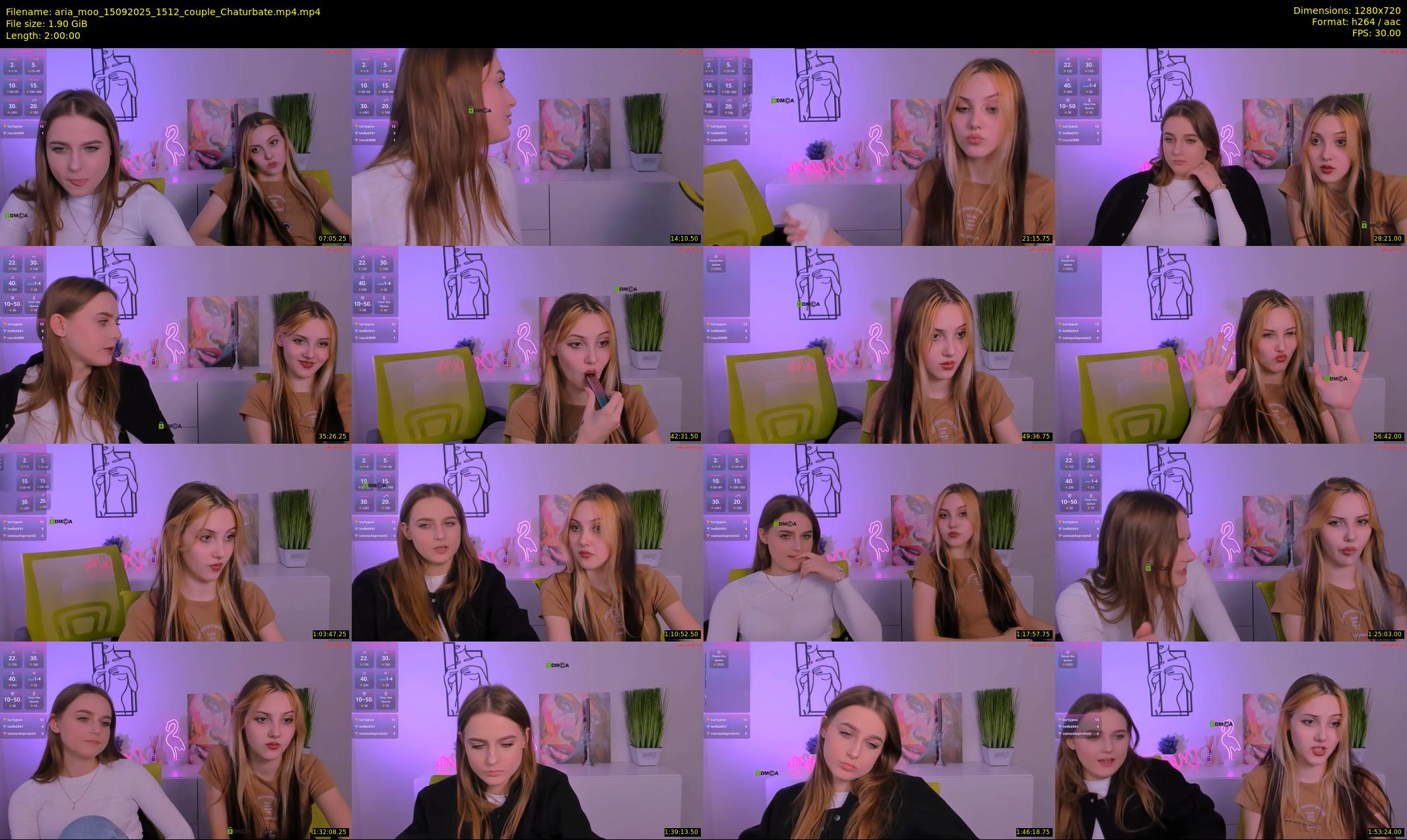 aria_moo — 120 minute Chaturbate couple cam show recording, 720p, Sep 15, 2025