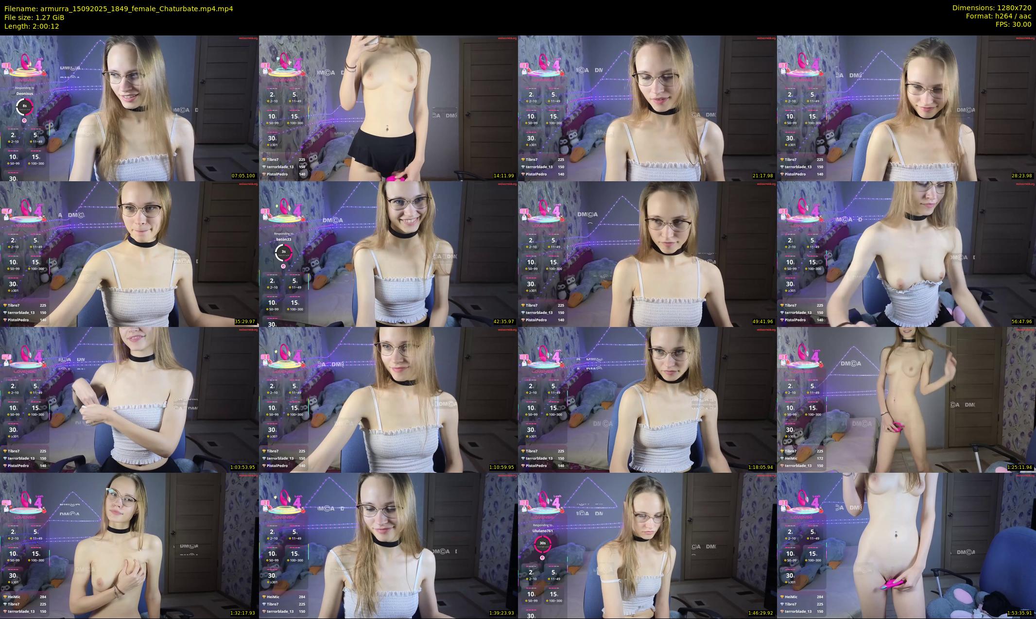 armurra — 121 minute Chaturbate female cam show recording, 720p, Sep 15, 2025