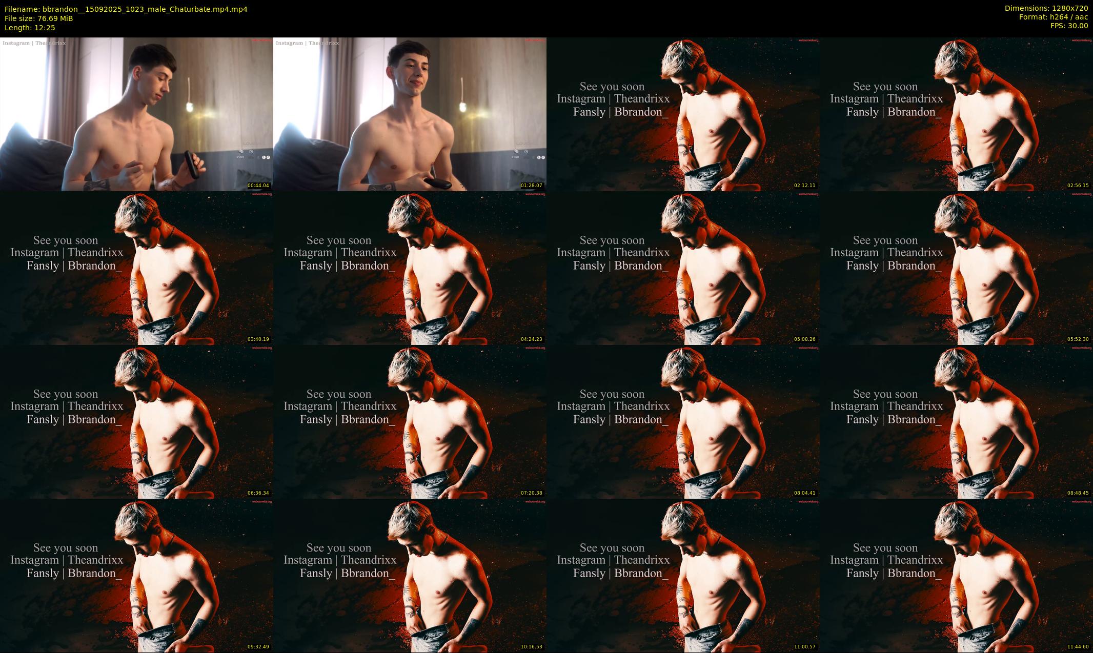 bbrandon_ — 13 minute Chaturbate male cam show recording, 720p, Sep 15, 2025