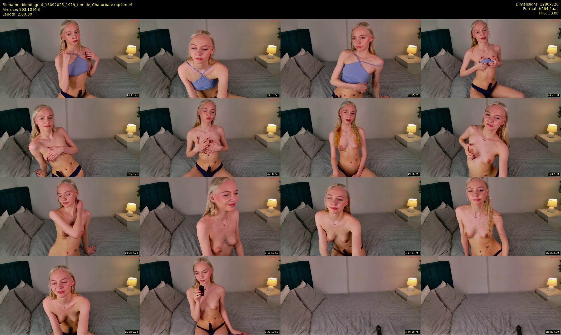 blondagent — 120 minute Chaturbate female cam show recording, 720p, Sep 15, 2025