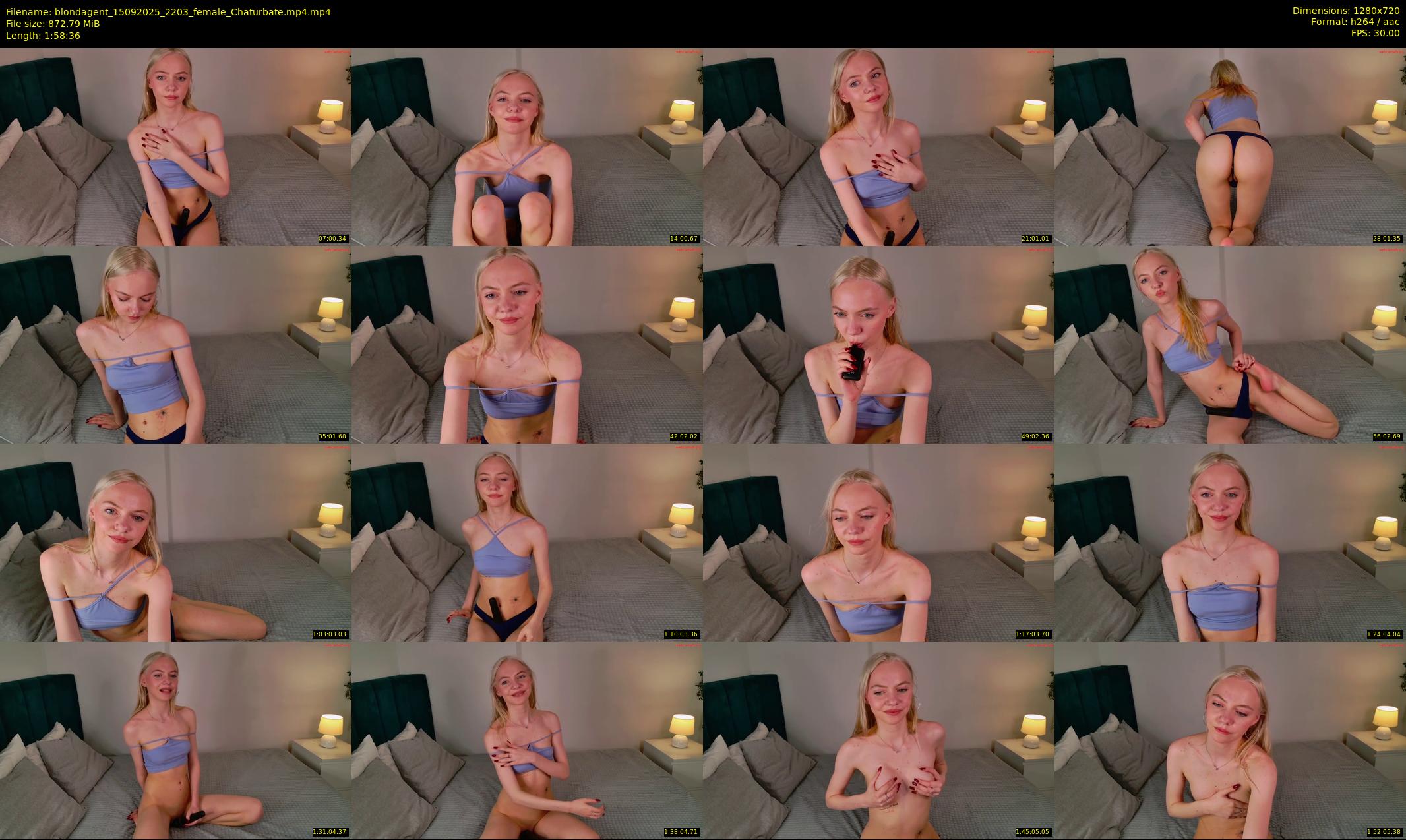 blondagent — 119 minute Chaturbate female cam show recording, 720p, Sep 15, 2025