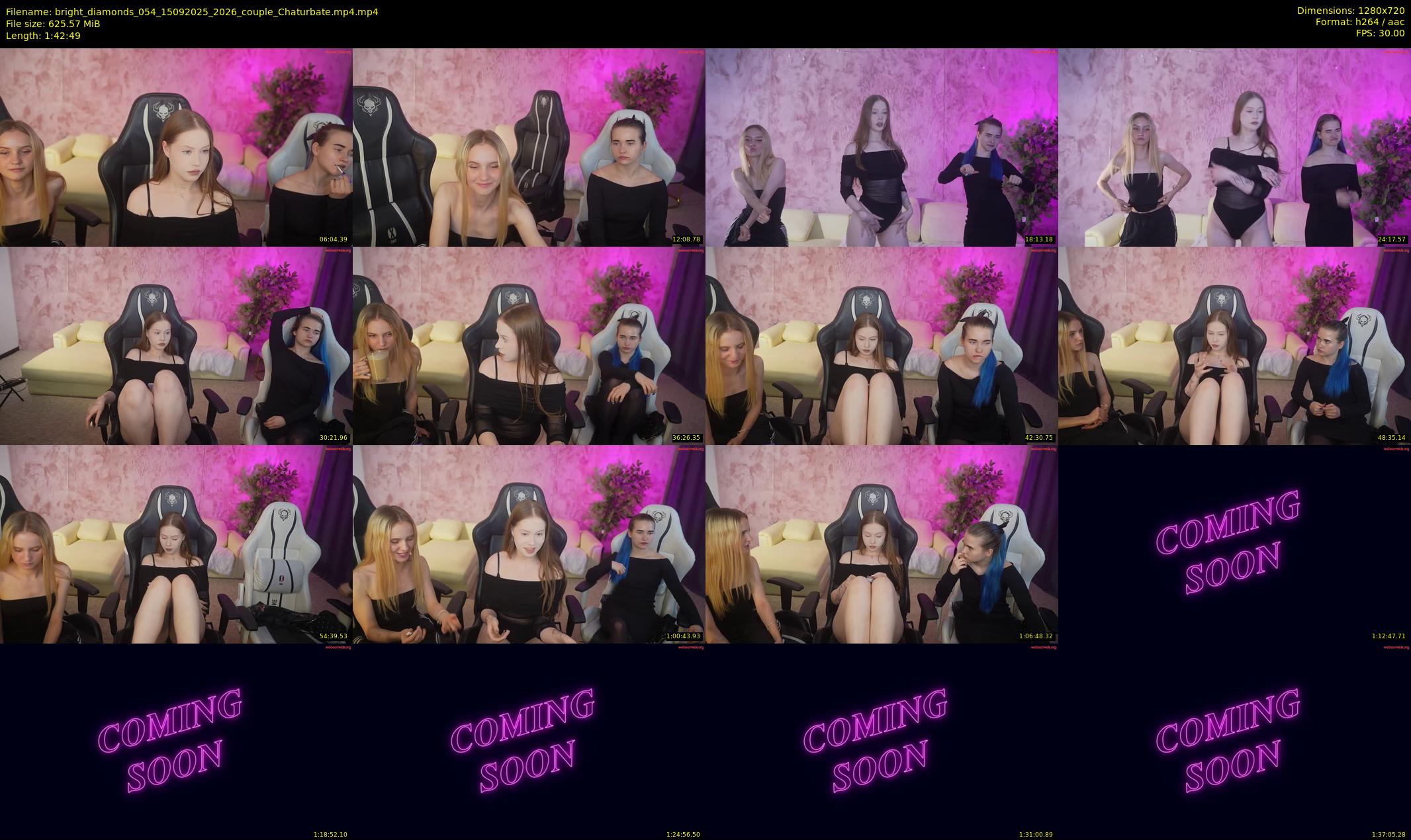 bright_diamonds_054 — 103 minute Chaturbate couple cam show recording, 720p, Sep 15, 2025
