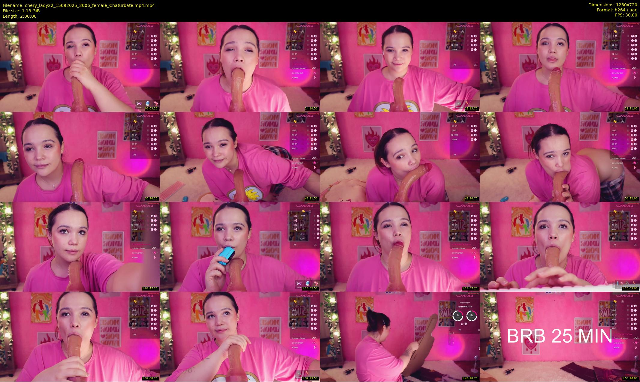 chery_lady22 — 120 minute Chaturbate female cam show recording, 720p, Sep 15, 2025