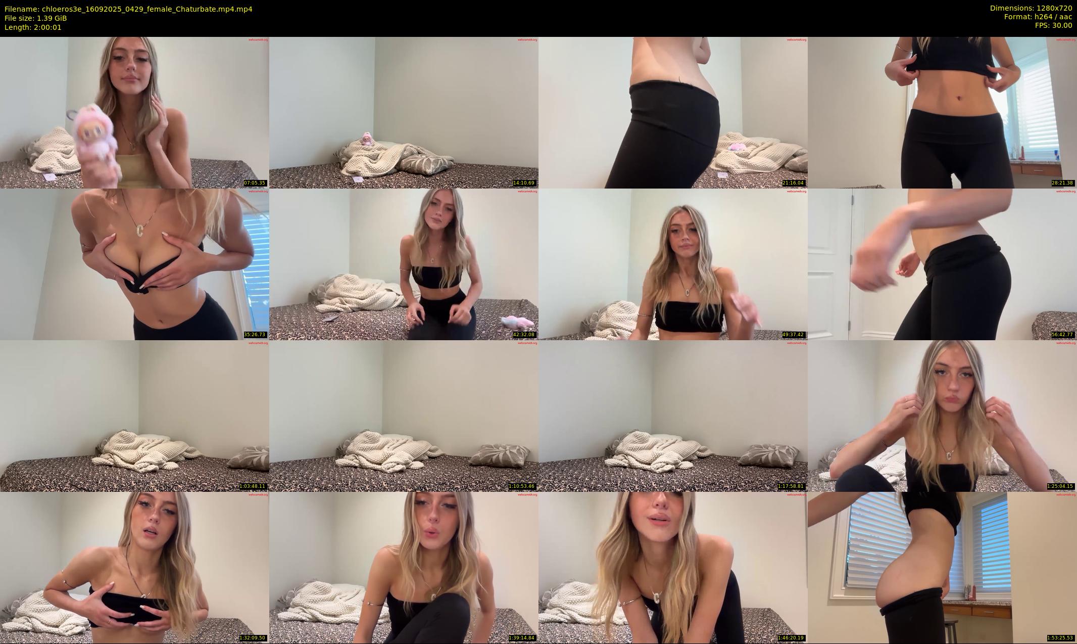 chloeros3e — 121 minute Chaturbate female cam show recording, 720p, Sep 16, 2025