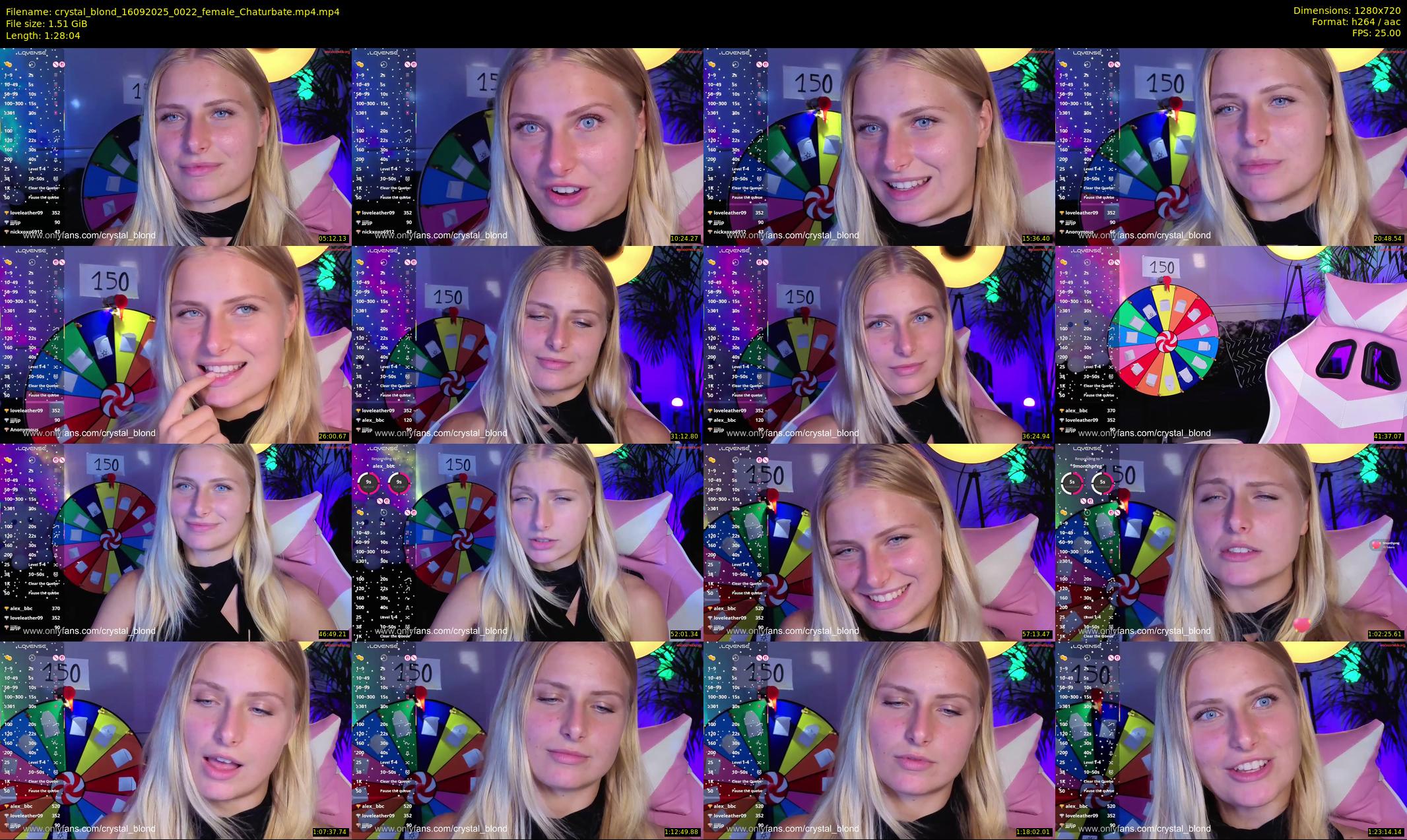 crystal_blond — 89 minute Chaturbate female cam show recording, 720p, Sep 16, 2025