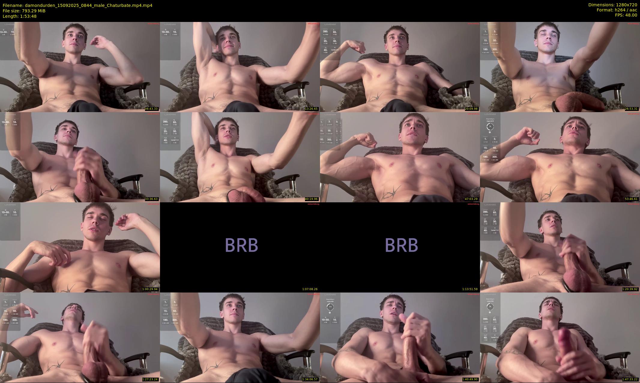damondurden — 114 minute Chaturbate male cam show recording, 720p, Sep 15, 2025