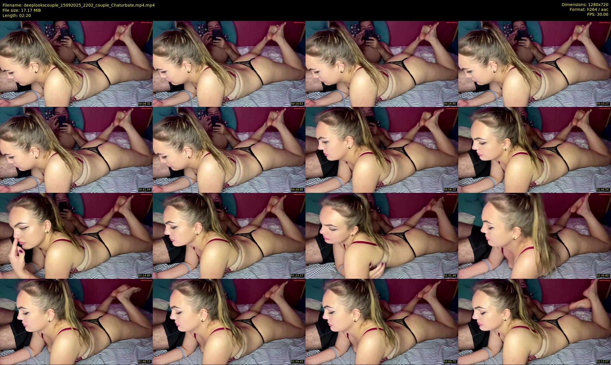 deeplookscouple — 3 minute Chaturbate couple cam show recording, 720p, Sep 15, 2025