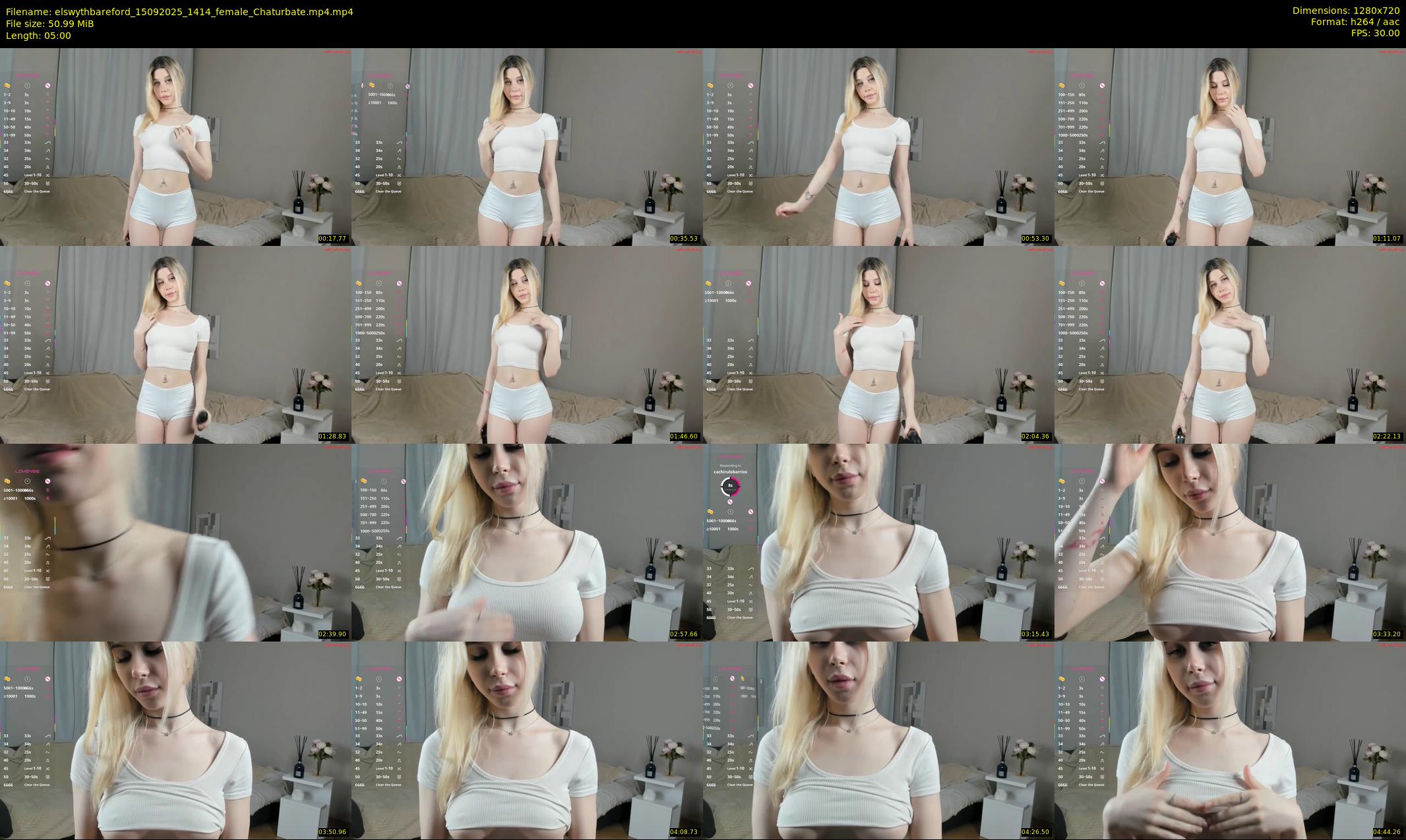 elswythbareford — 5 minute Chaturbate female cam show recording, 720p, Sep 15, 2025