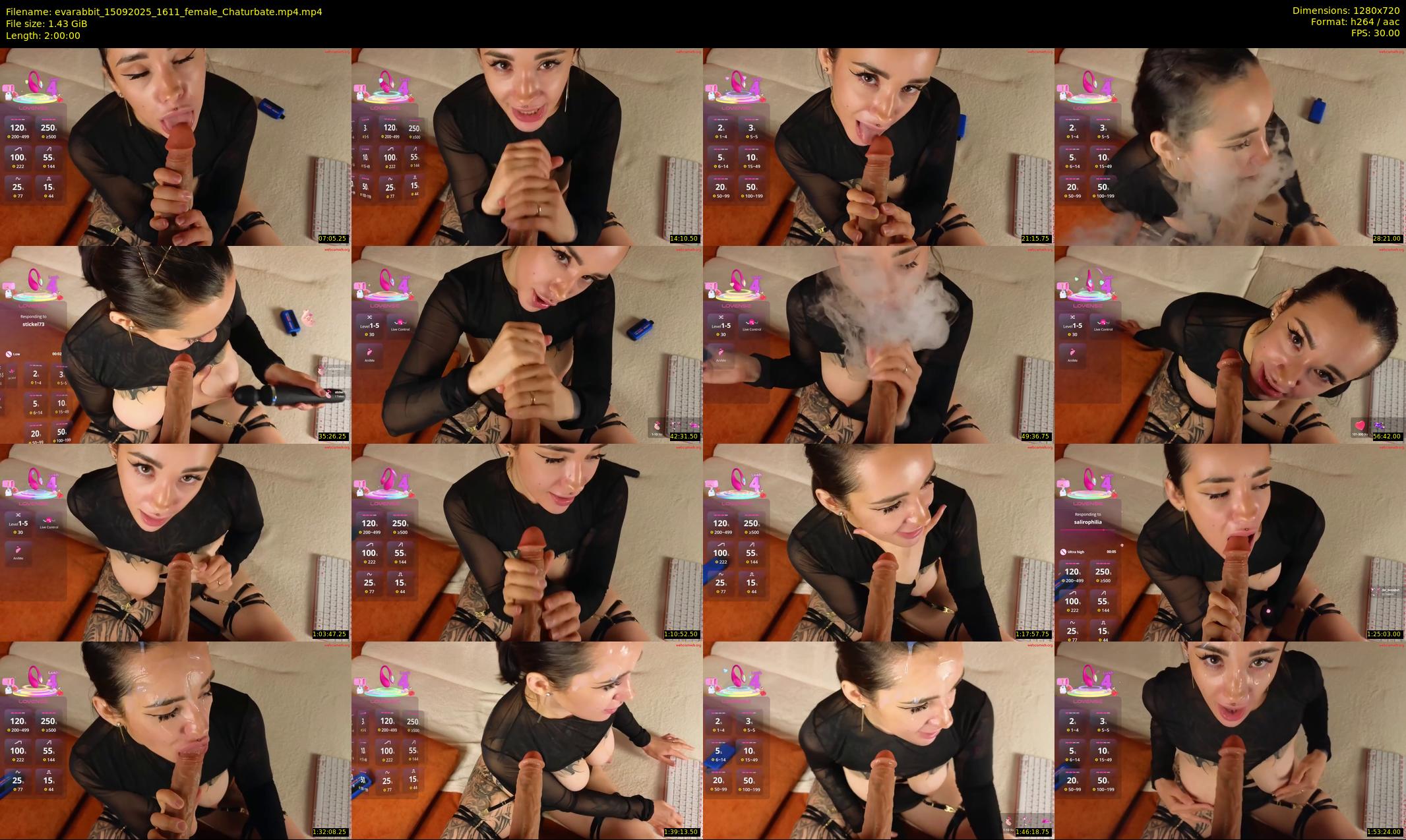 evarabbit — 120 minute Chaturbate female cam show recording, 720p, Sep 15, 2025