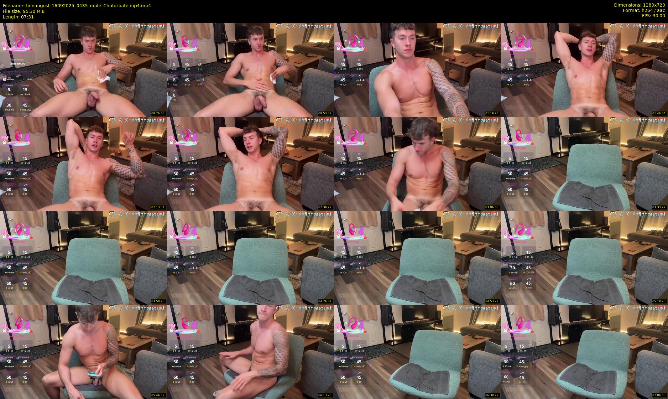 finnaugust — 8 minute Chaturbate male cam show recording, 720p, Sep 16, 2025