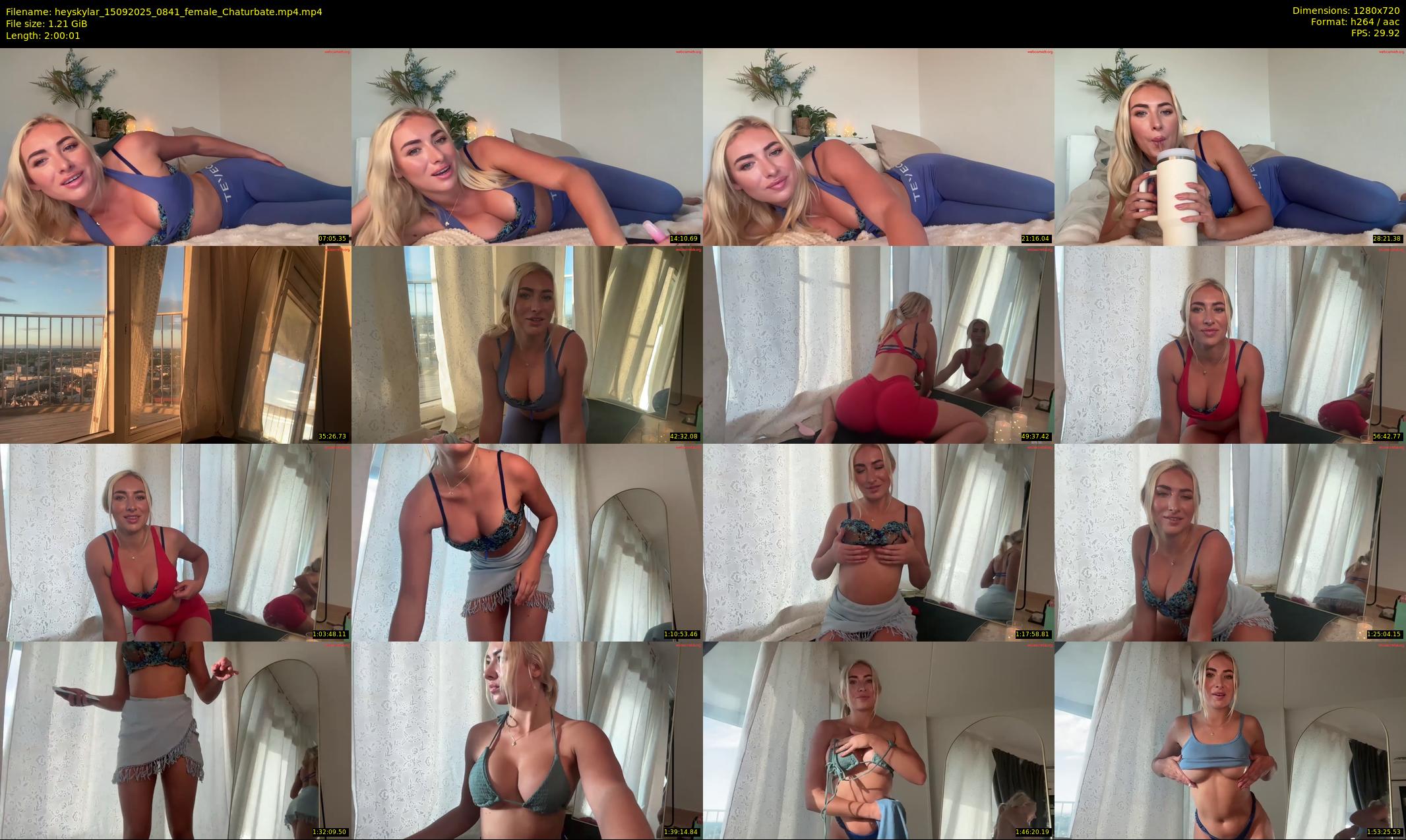heyskylar — 121 minute Chaturbate female cam show recording, 720p, Sep 15, 2025