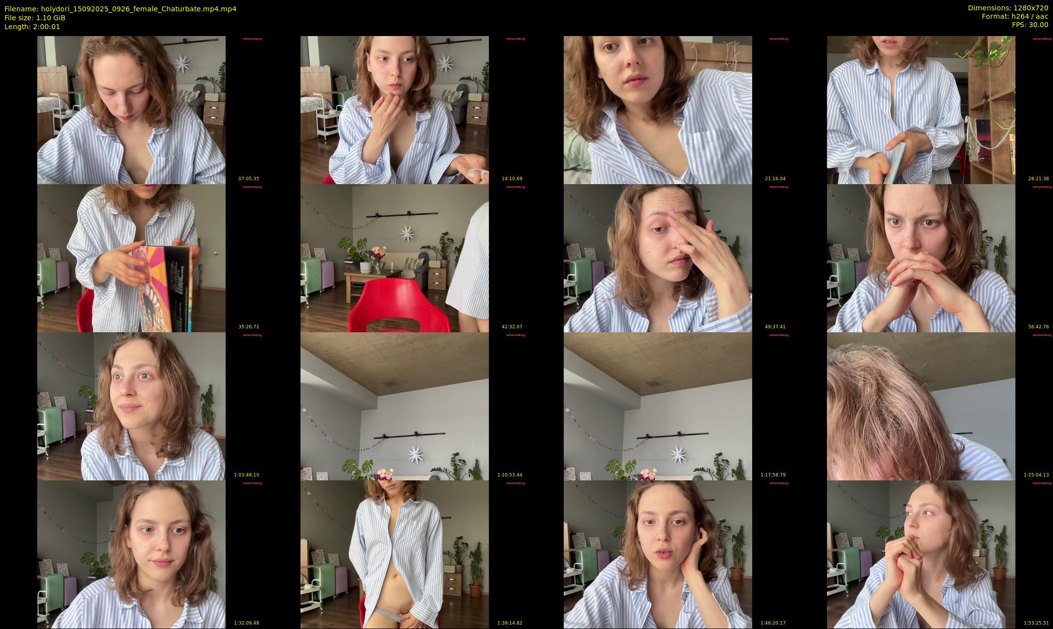 holydori — 121 minute Chaturbate female cam show recording, 720p, Sep 15, 2025