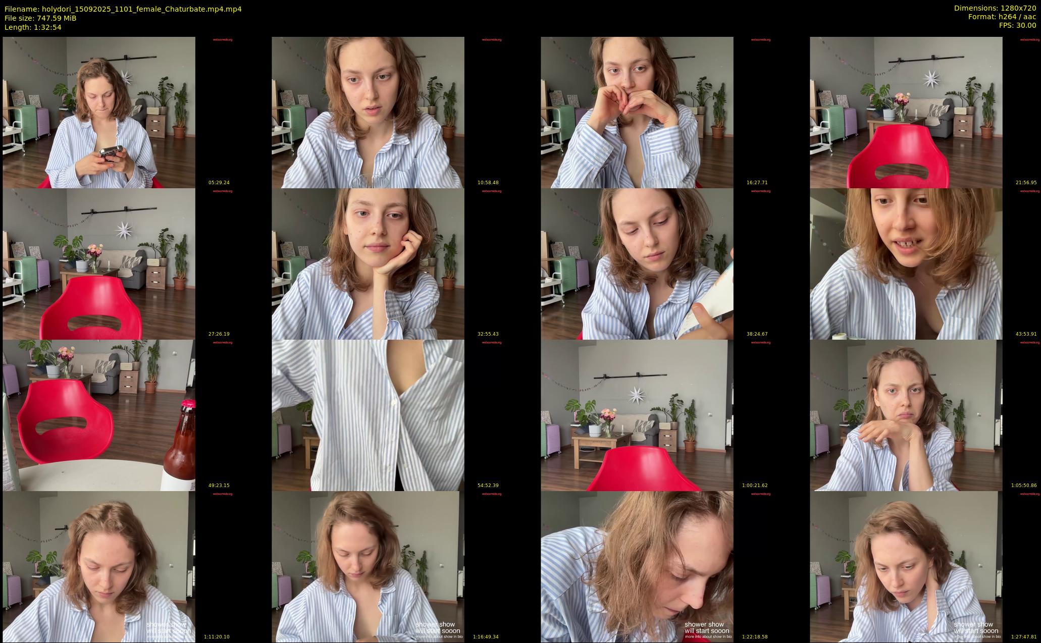 holydori — 93 minute Chaturbate female cam show recording, 720p, Sep 15, 2025