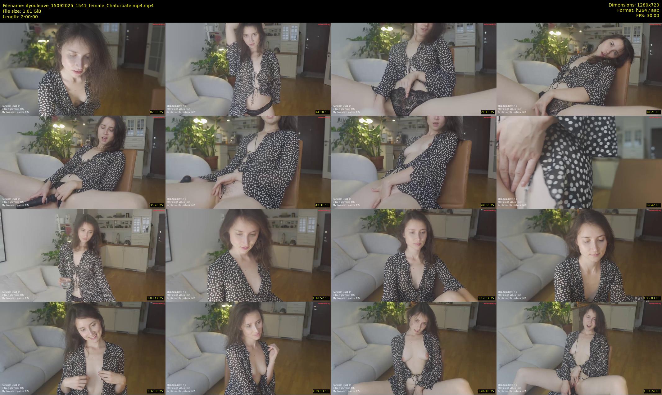 ifyouleave — 120 minute Chaturbate female cam show recording, 720p, Sep 15, 2025