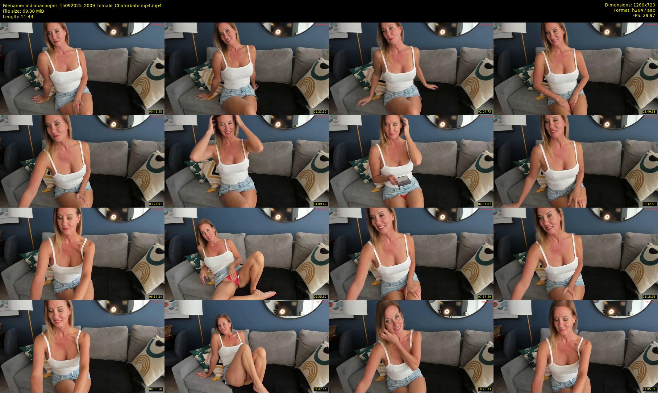 indianacooper — 12 minute Chaturbate female cam show recording, 720p, Sep 15, 2025